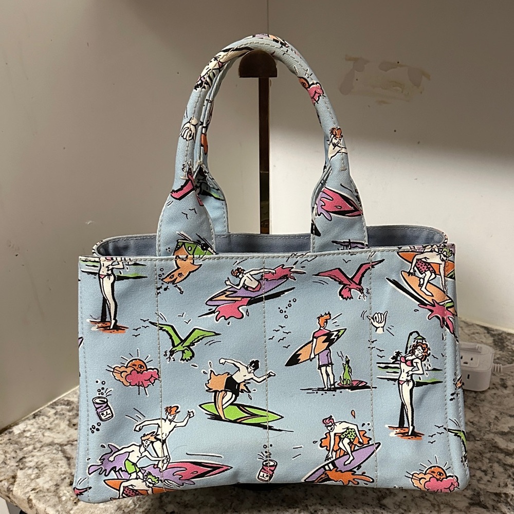 PRADA Stylish Cartoon Print Women's Bag PREOWNED.